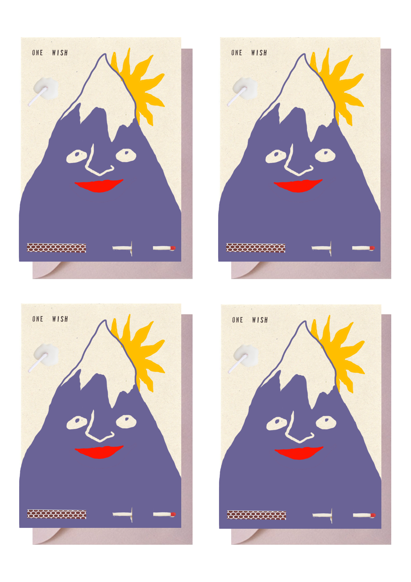 4 Cards with envelopes