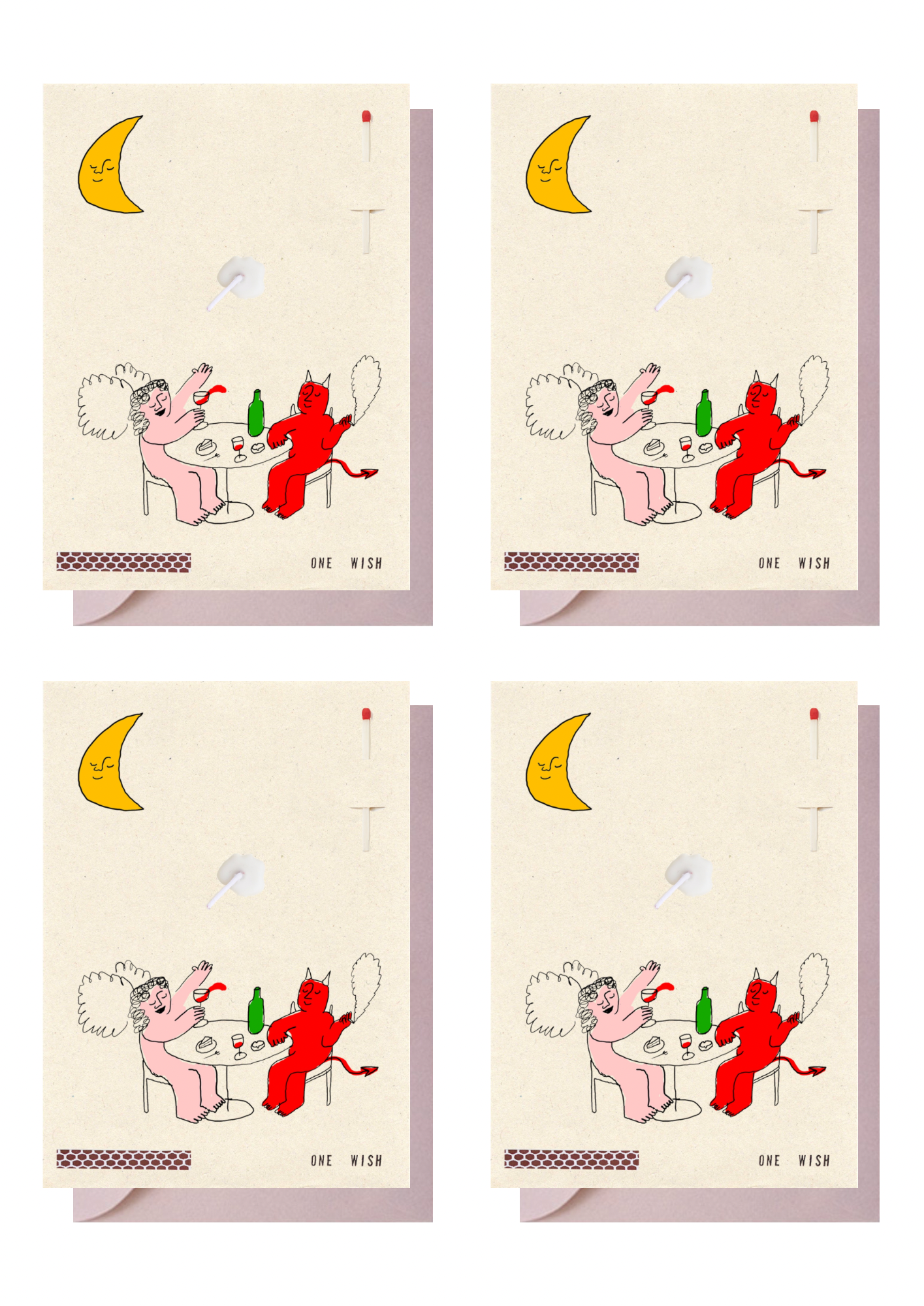 4 Cards with envelopes