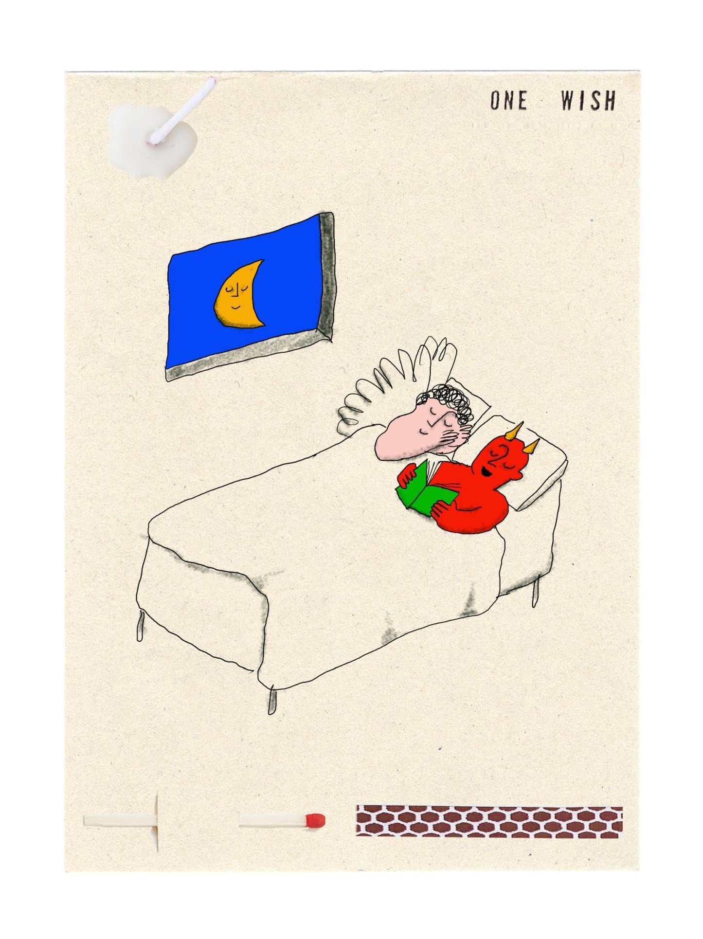 Image of the wish card, Angel Devil Bedtime