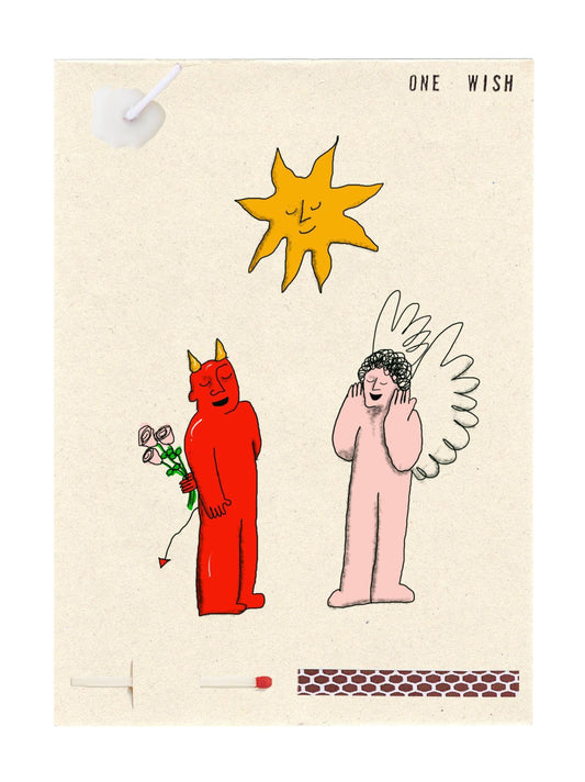 Image of the wish card, Angel Devil Flowers