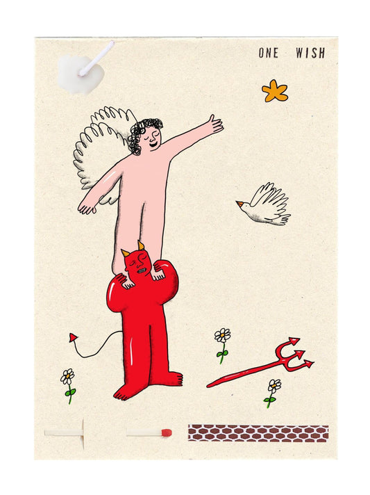 Image of the wish card, Angel Devil Helping Reach