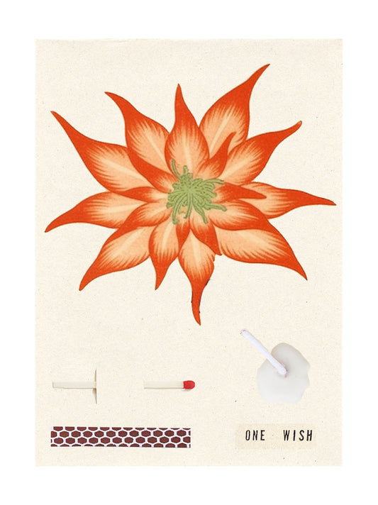 Image of the wish card, Red Flower