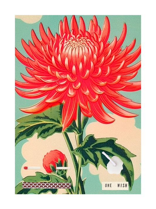 Image of the wish card, Red Dahlia