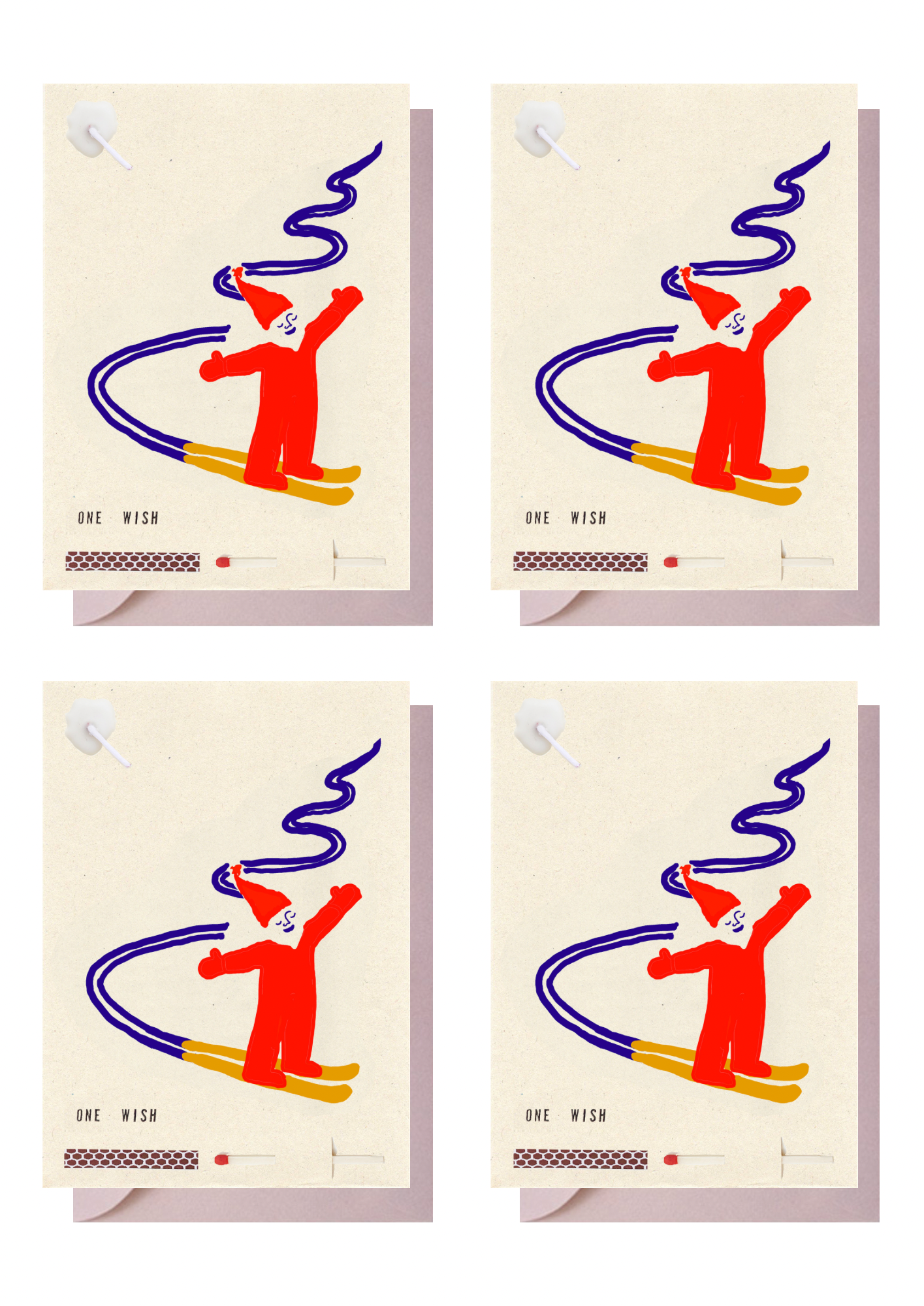 4 Cards with envelopes