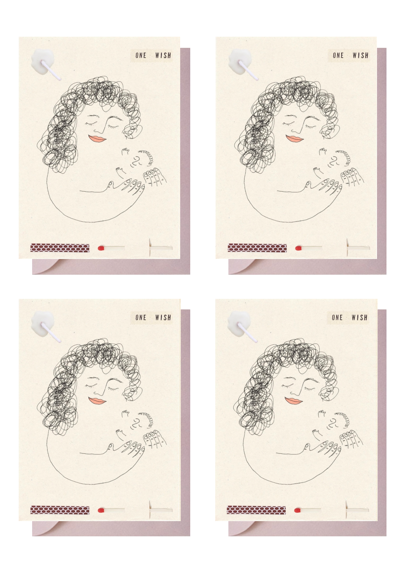 4 Cards with envelopes