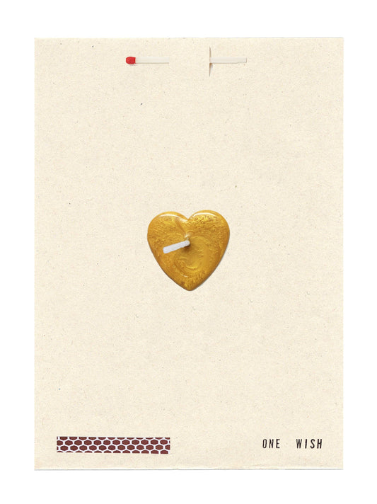 Image of the wish card, Gold Heart