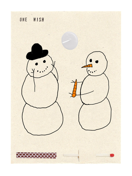 Image of the wish card, Snowman Gift