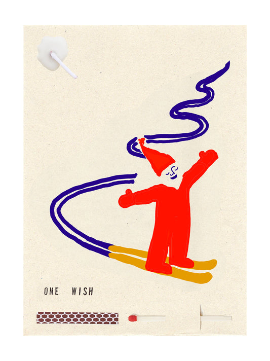Image of the wish card, Skier