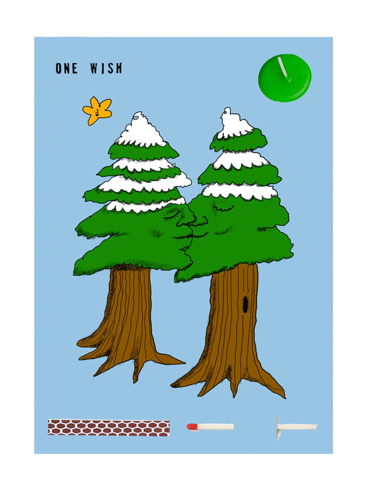 Image of the wish card, Tree Kiss