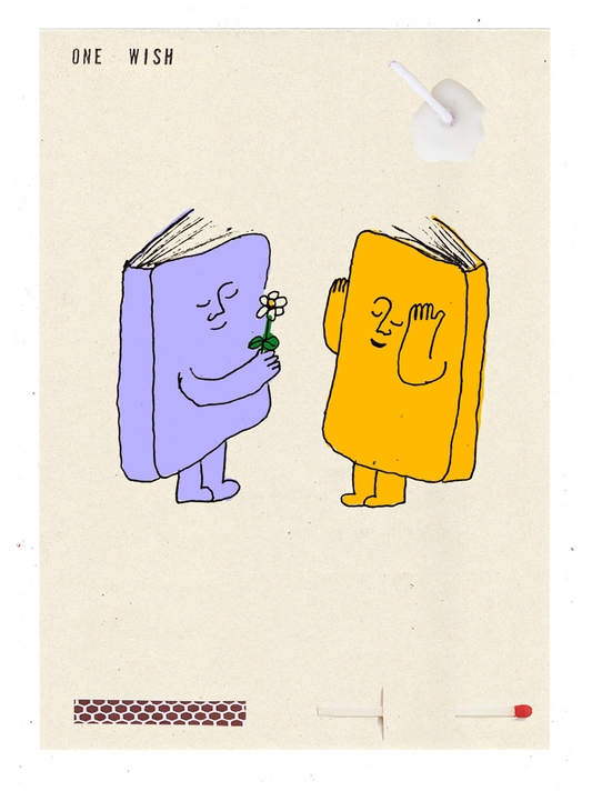 Image of the wish card, Tenderbooks x Wish Cards