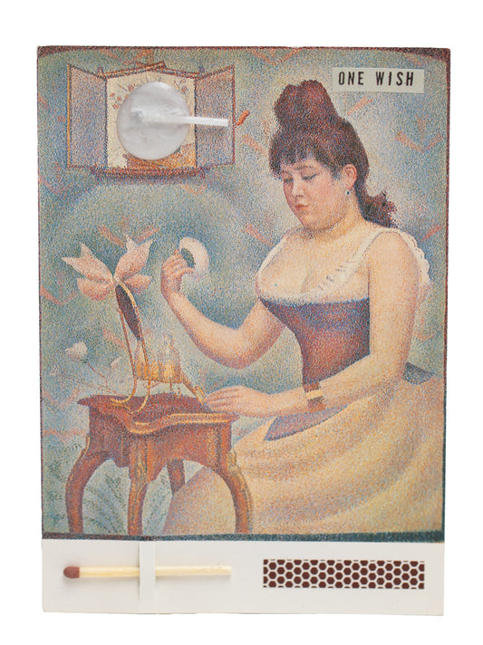 Image of the wish card, Young Woman Powdering Herself