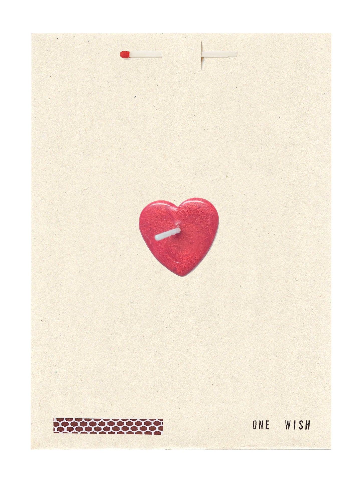 Image of the wish card, Pink Heart